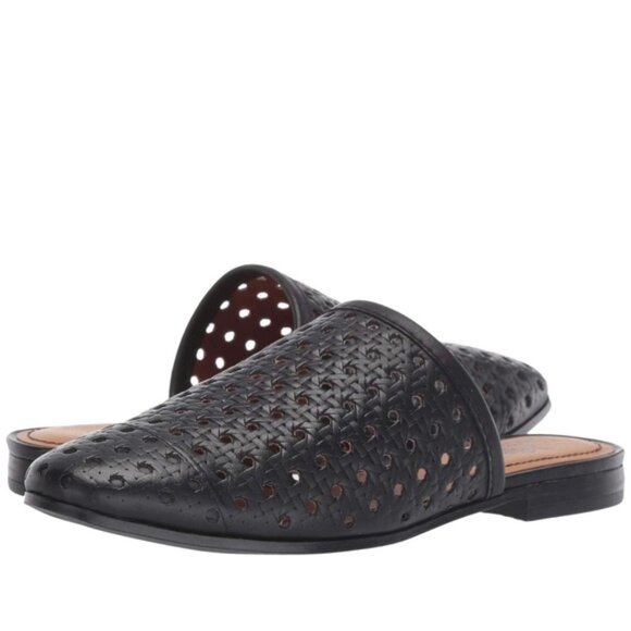 Patricia Nash Flavia Leather Woven Mule Slides Shoes Sandal Minimal Boho Flat 10 - Picture 1 of 16